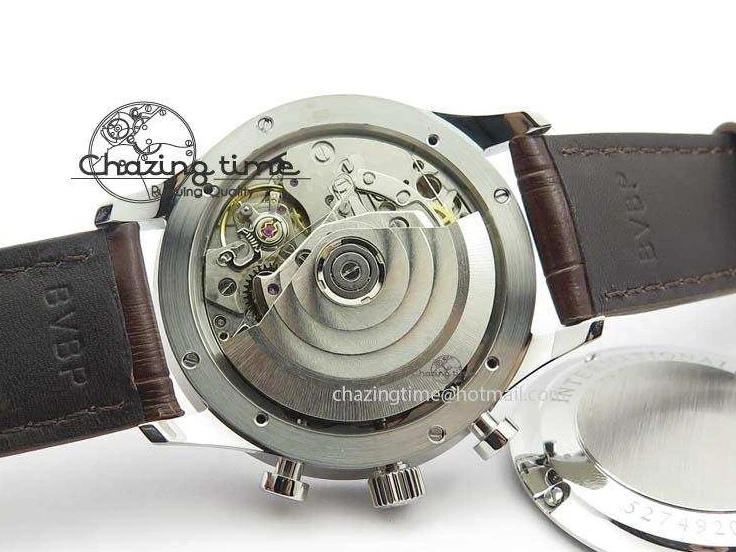 MIROTIME 0721 Supportive Portuguese Chrono IW371431 ZF 1:1 Best Edition Gray Dial On Brown Leather Strap A79350 (Slim Movement) 7261